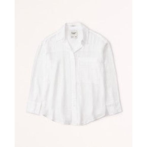 Abercrombie & Fitch Oversized Beachy Gauze Textured Shirt - S - Picture 1 of 3